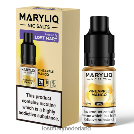 LOST MARY vape review - verloren mary maryliq nic-zouten - 10 ml ananas 2684Z214