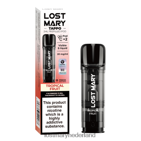 LOST MARY vape Nederland - verloren mary tappo voorgevulde peulen - 20 mg - 2 stuks tropisch fruit 2684Z182