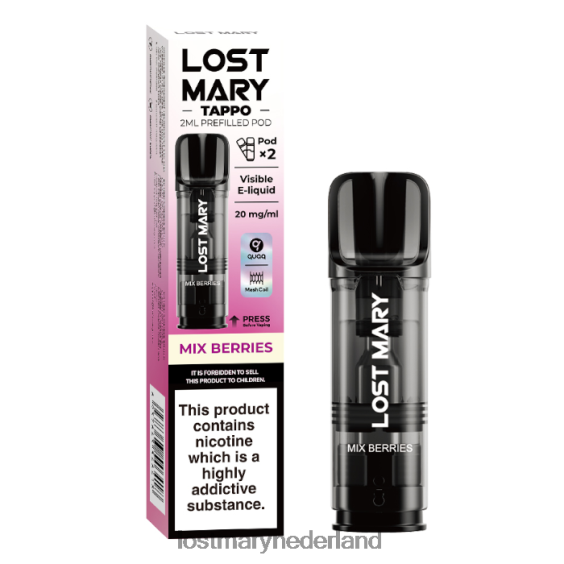 LOST MARY vape prijs - verloren mary tappo voorgevulde peulen - 20 mg - 2 stuks bessen mengen 2684Z183