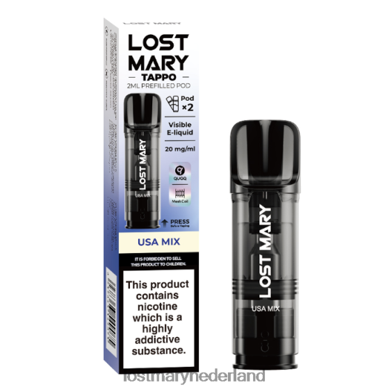 LOST MARY vape review - verloren mary tappo voorgevulde peulen - 20 mg - 2 stuks Amerikaanse mix 2684Z184
