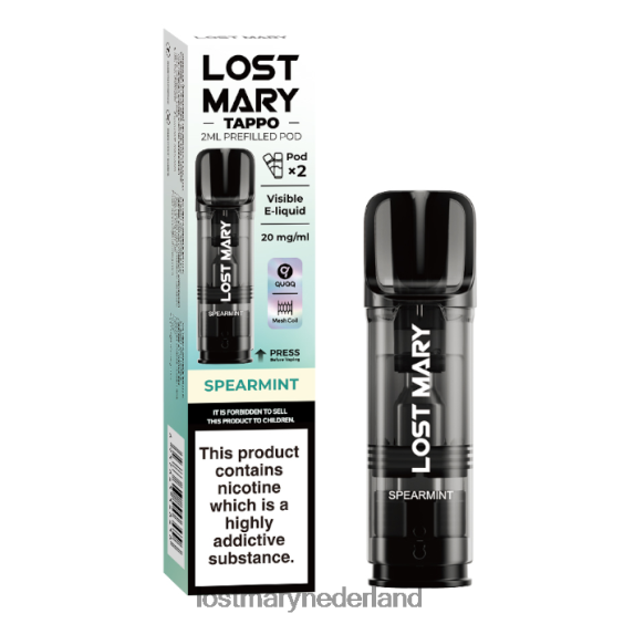 LOST MARY vapes bestellen - verloren mary tappo voorgevulde peulen - 20 mg - 2 stuks groene munt 2684Z176